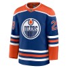 Miehille NHL Edmonton Oilers Pelipaita Fanatics Premium Leon Draisaitl 2024-25 koti Sininen